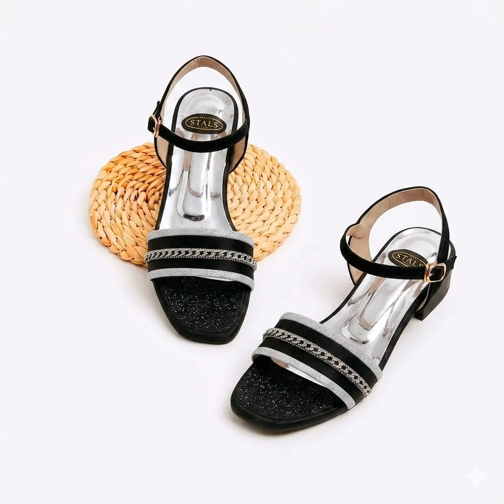 Ladies Low Heel Sandals Stylish Footwear Collection