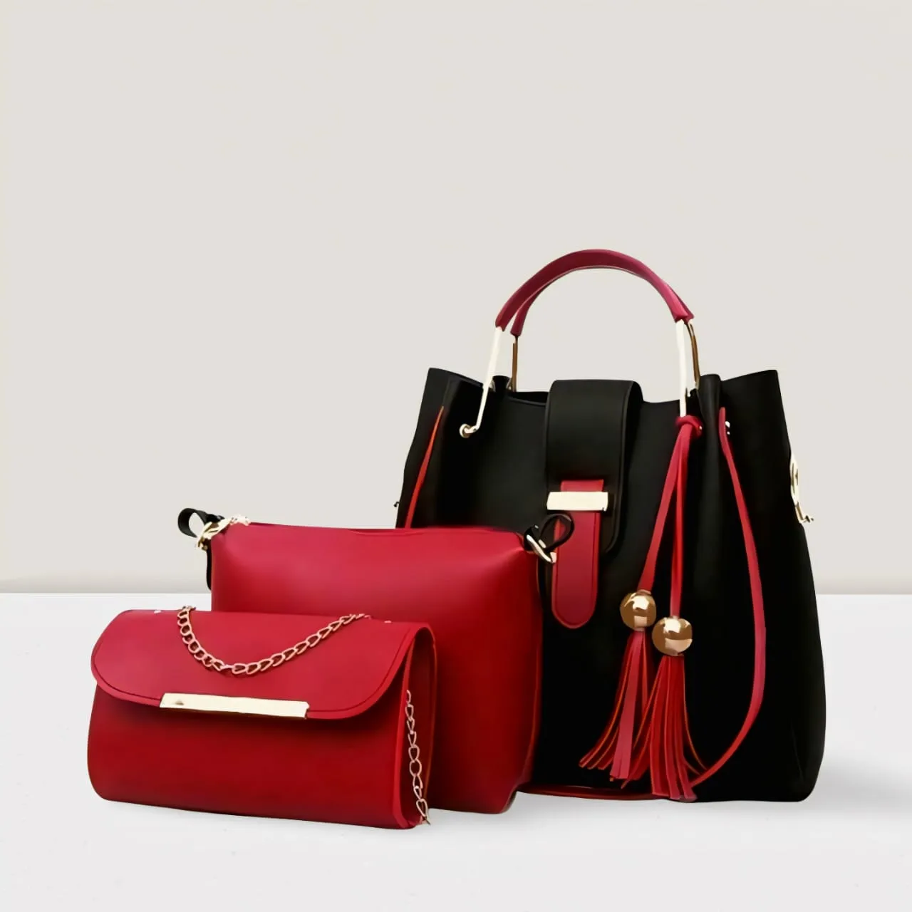 3 Piece Ladies Handbag Set, Stylish Shoulder Bags Collection for Women