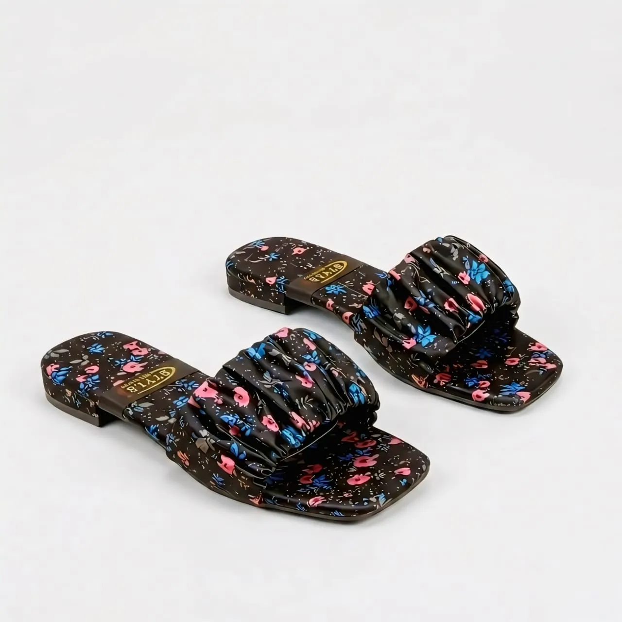 Flat Slippers for Women | Black Comfortable Daily Wear Flat Slipper Footwear