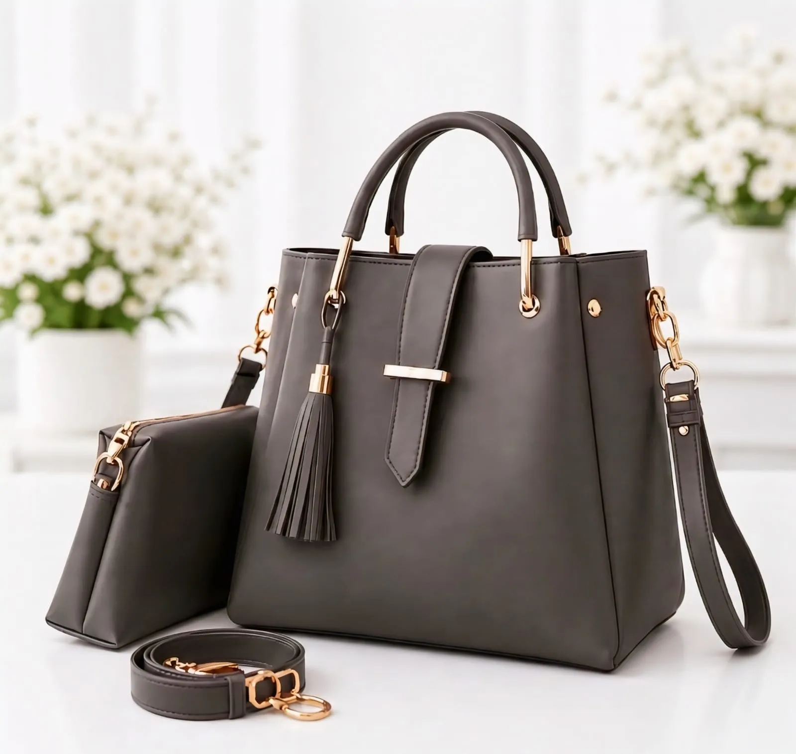 Synthetic Soft Leather Shoulder Bag for Womens