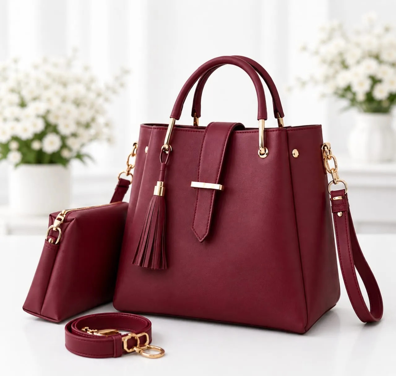 Synthetic Soft Leather Shoulder Bag for Womens