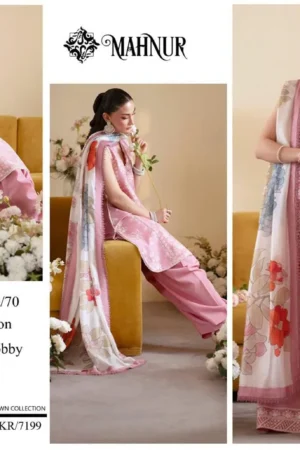 Mahnur Embroidered Lawn 3PC Suit 2026 (1)