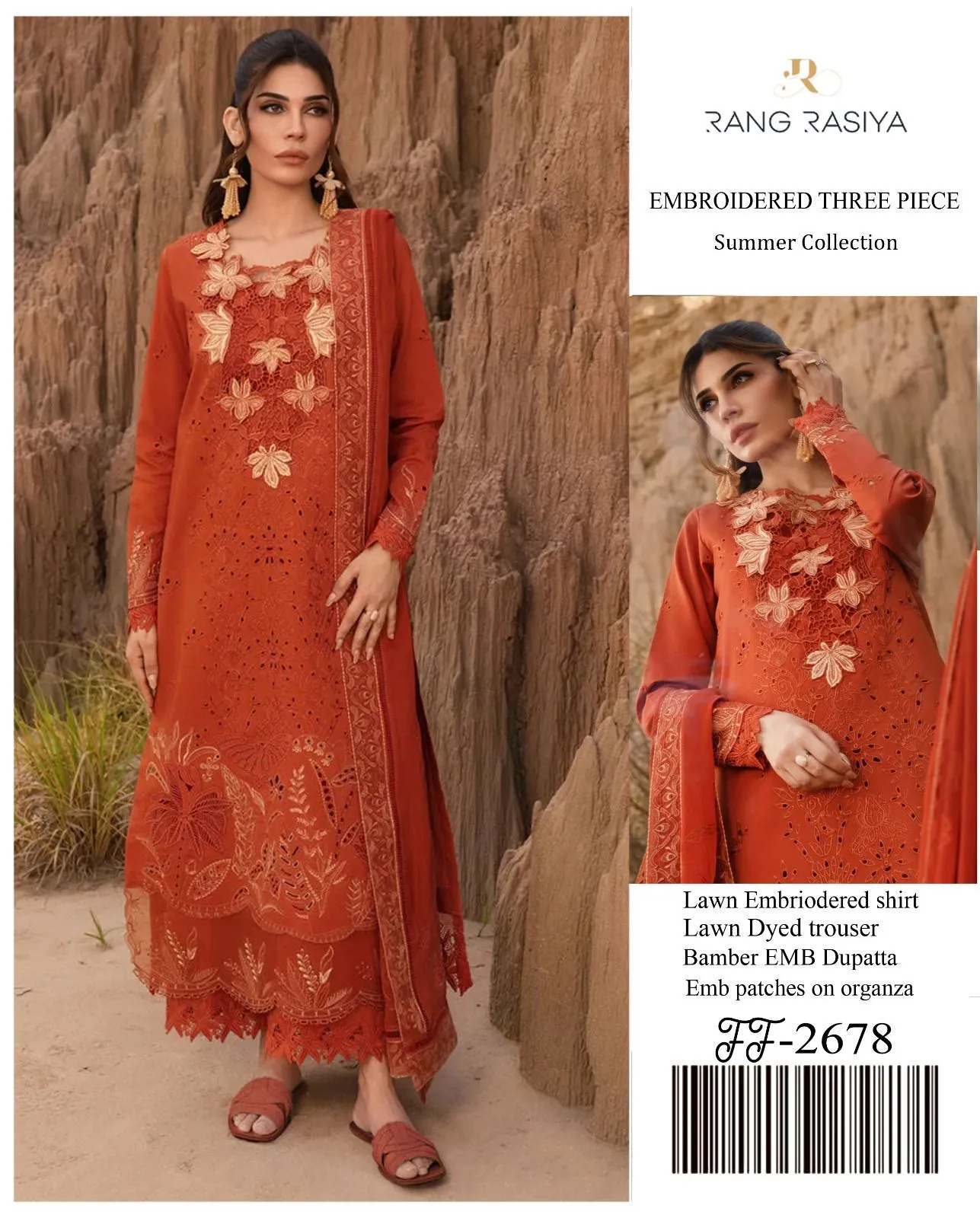 Rang Rasiya Chikankari Lawn 3PC Suit 2026 (5)