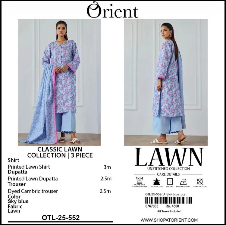 Orient Lawn 3PC Unstitched Suit 2026 (4)