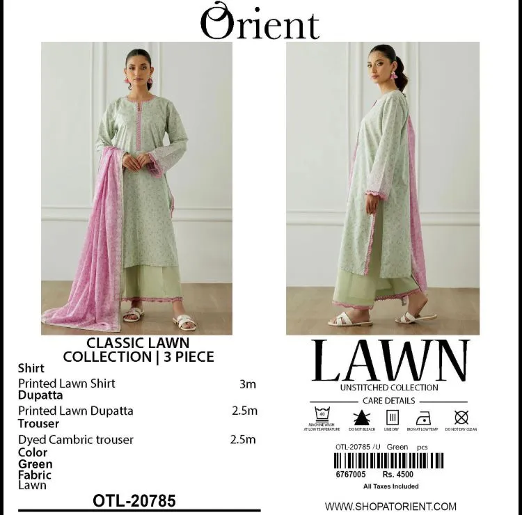 Orient Lawn 3PC Unstitched Suit 2026 (22)