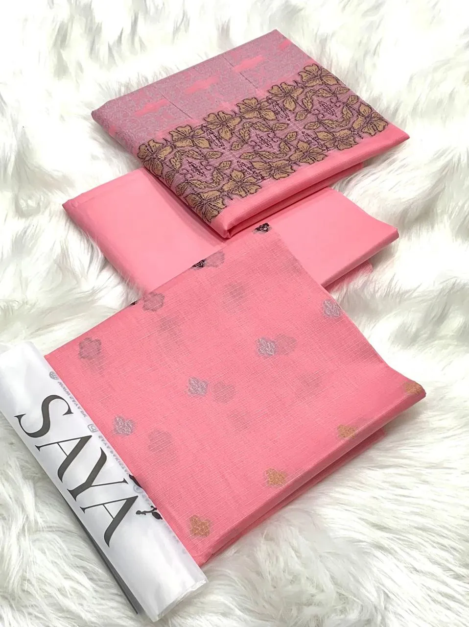 Saya Jacquard Barosha 3PC Suit 2026 | Premium Unstitched Collection
