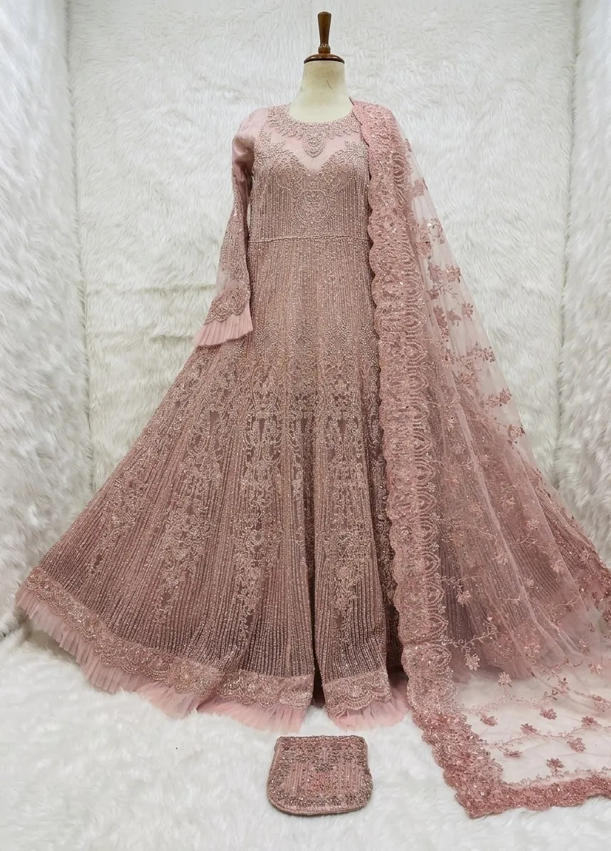 Bridal Net Maxi 2PC 2026 | Stone Work Wedding Dress