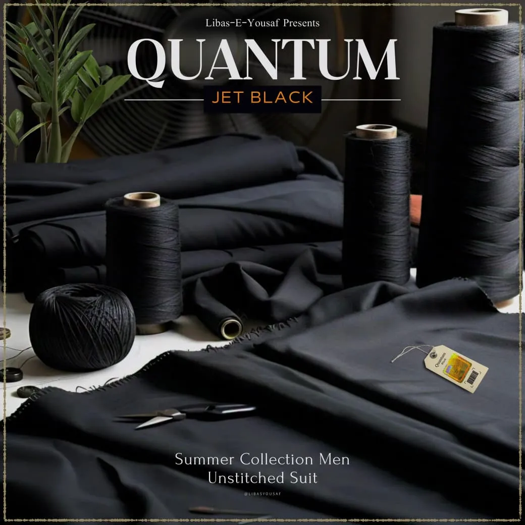 Quantum Black Wash & Wear 2025 | Libas-e-Yousaf Premium Collection