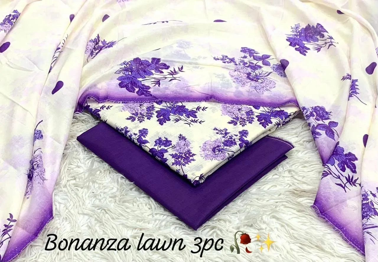 Bonanza Lawn Replica 3PC Suit 2026 | Printed Summer Collection