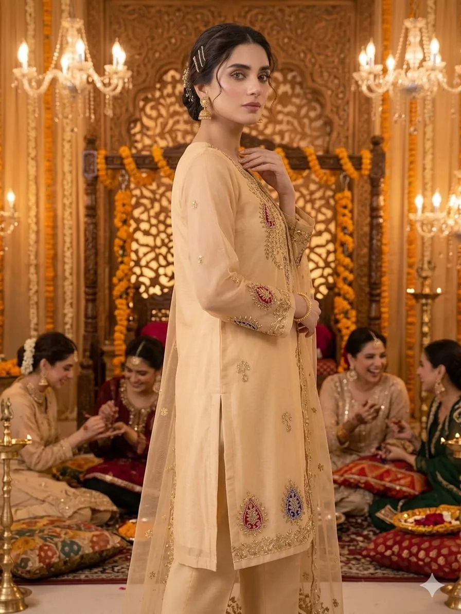 Anaya B Organza Embroidery Suit 2026 | Luxury Handwork Collection