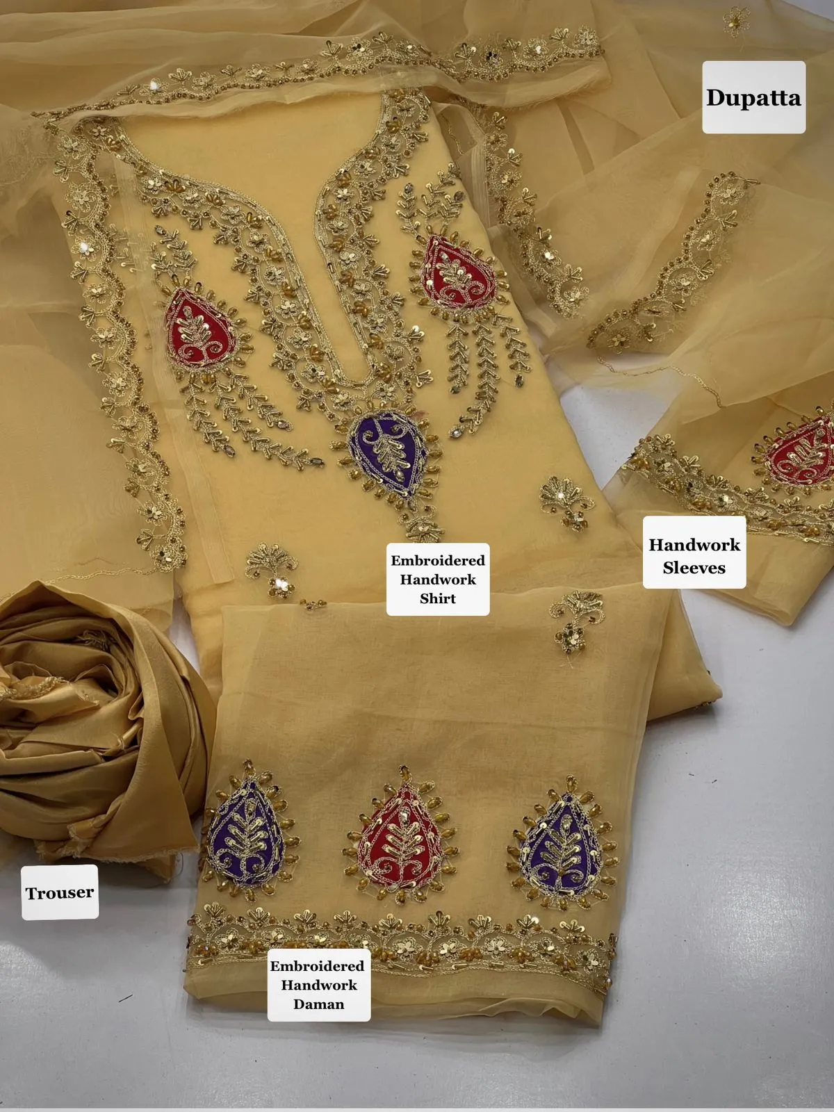 Anaya B Organza Embroidery Suit 2026 (2)