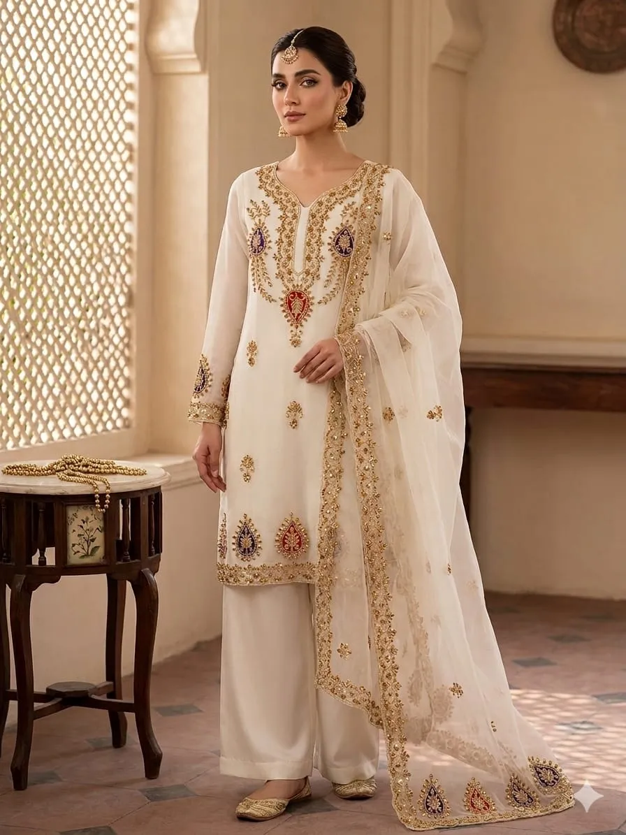 Anaya B Organza Embroidery Suit 2026 (5)