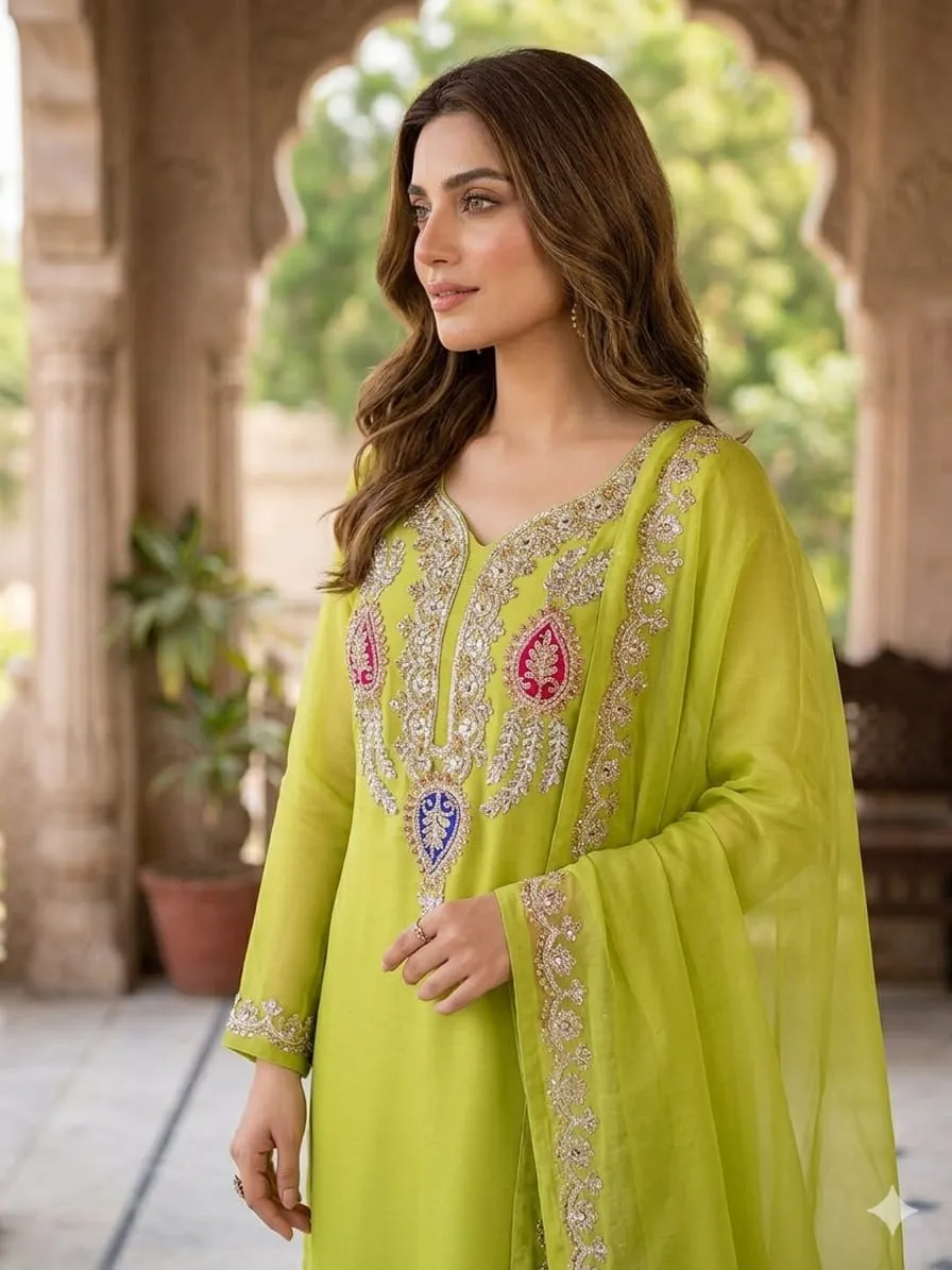 Anaya B Organza Embroidery Suit 2026 (9)