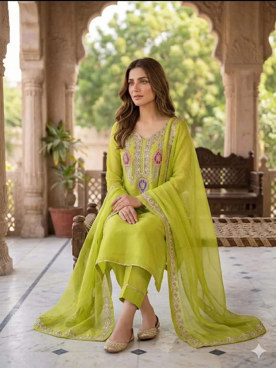 Anaya B Organza Embroidery Suit 2026 (11)