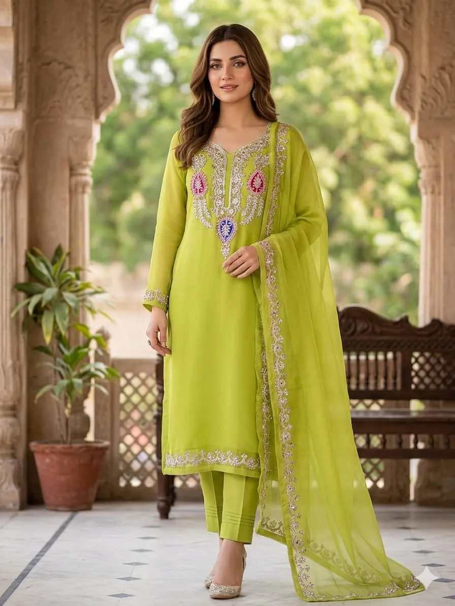 Anaya B Organza Embroidery Suit 2026 (12)