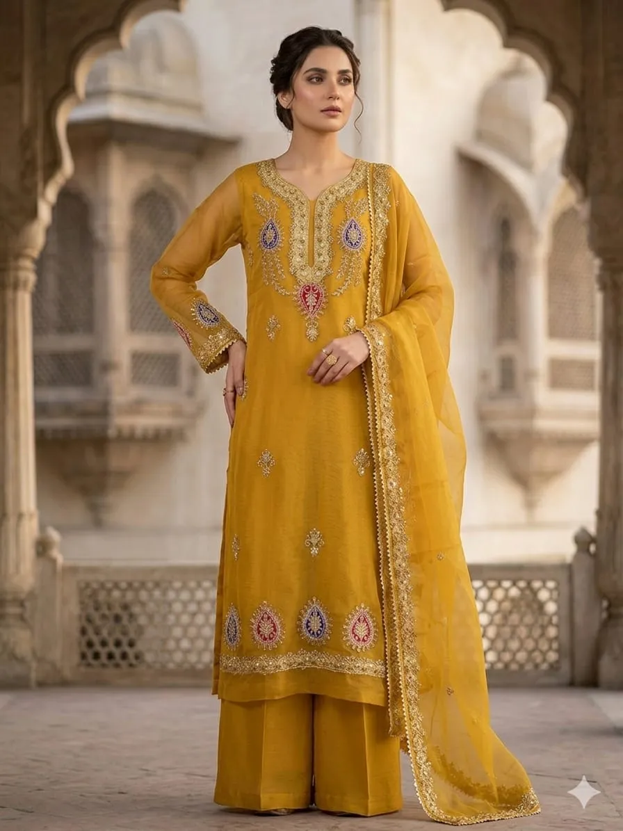 Anaya B Organza Embroidery Suit 2026 (16)