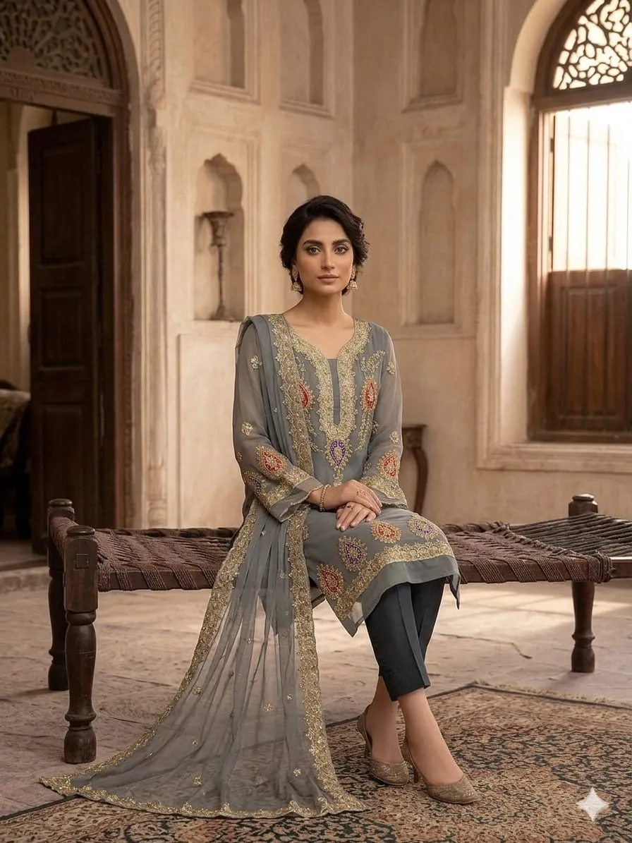 Anaya B Organza Embroidery Suit 2026 (19)