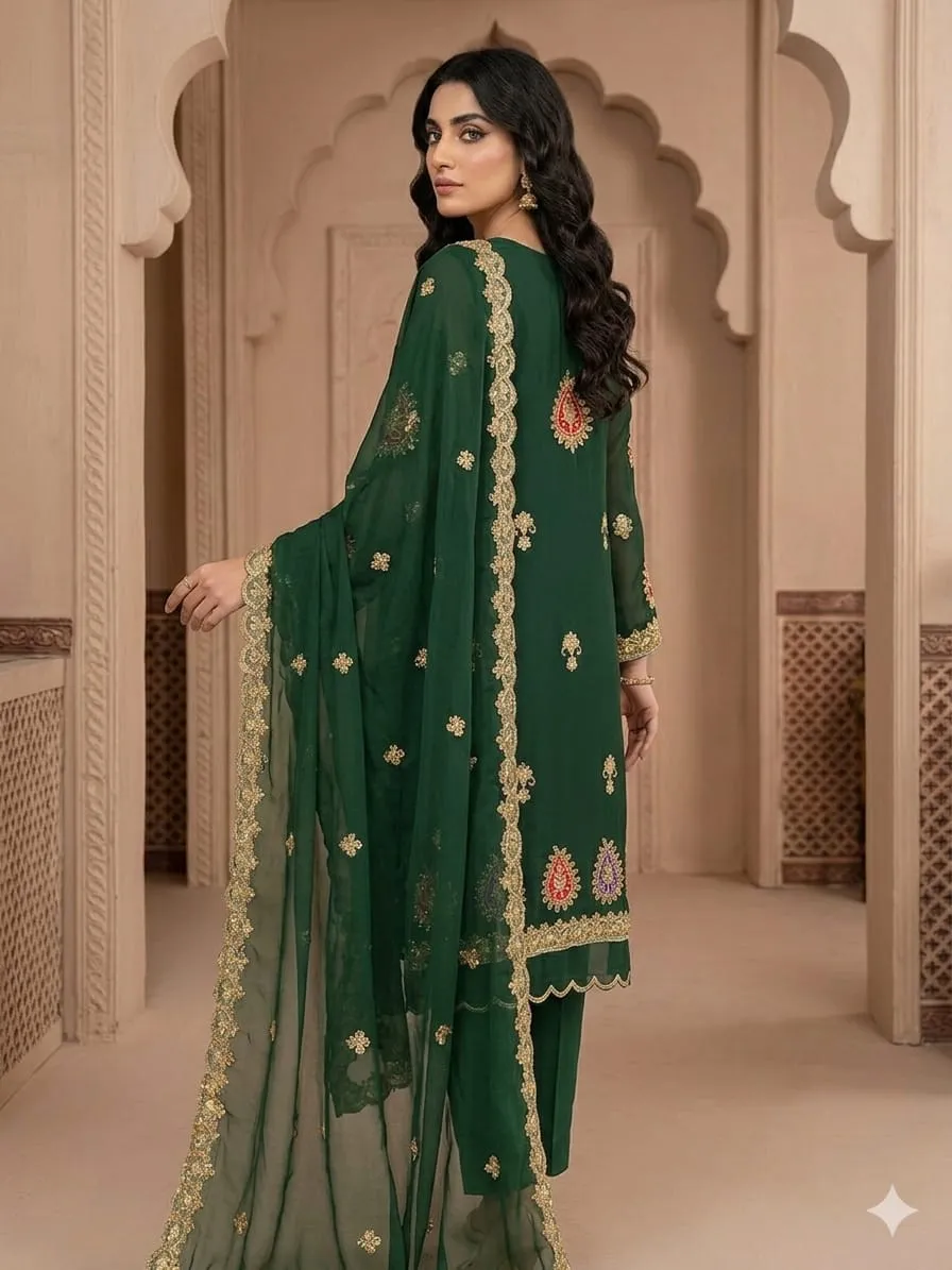 Anaya B Organza Handwork Suit 2026 (5)