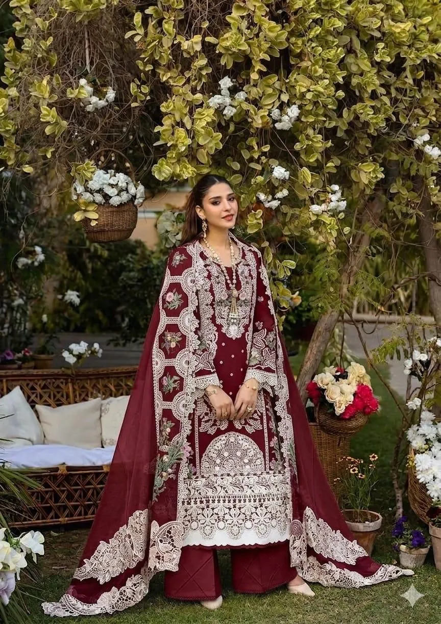 Elaf Premium Chickenkari Lawn Suit 2026 | Luxury Khaddi Net Collection