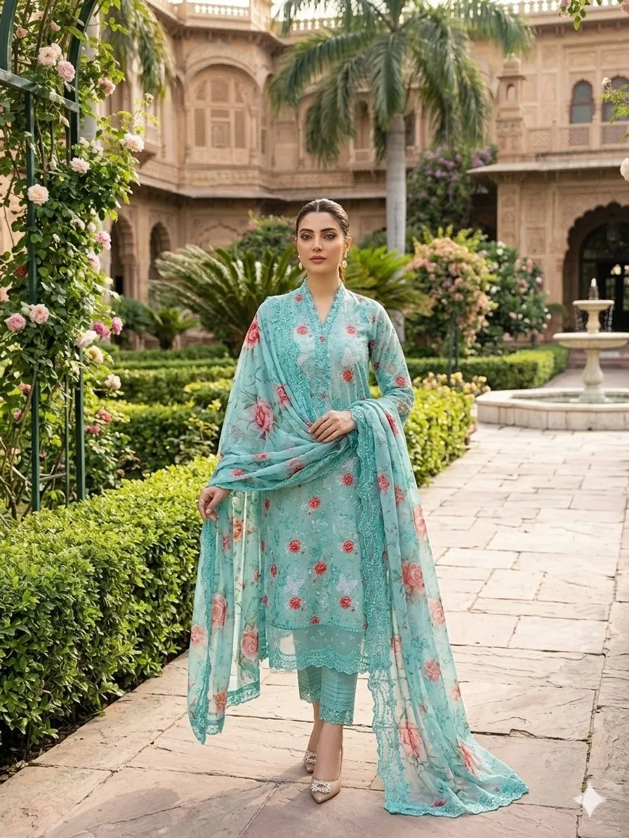 Butterfly Wedding Lawn Suit 2026 (1)