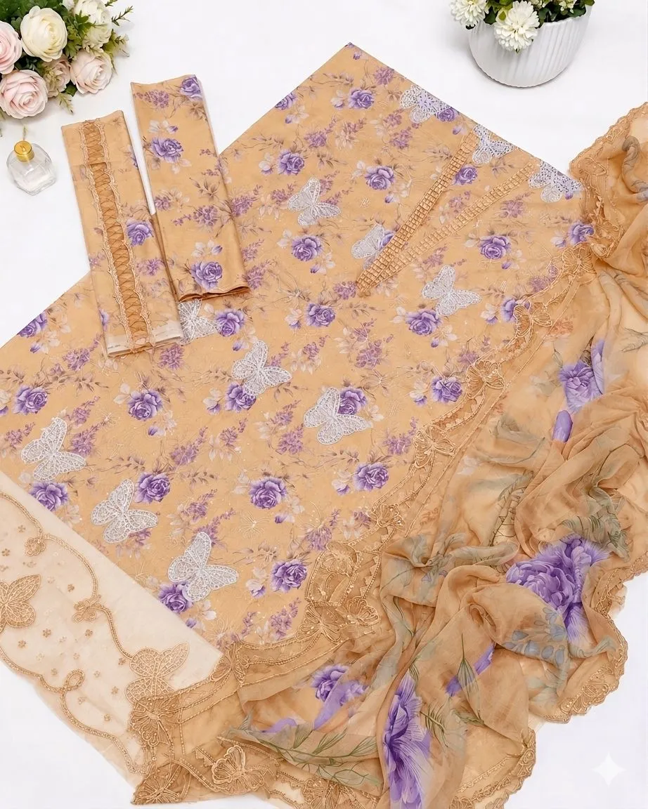 Butterfly Wedding Lawn Suit 2026 (5)