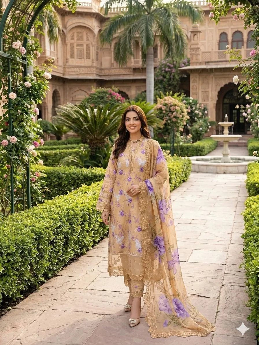 Butterfly Wedding Lawn Suit 2026 | Sequins Embroidered Collection