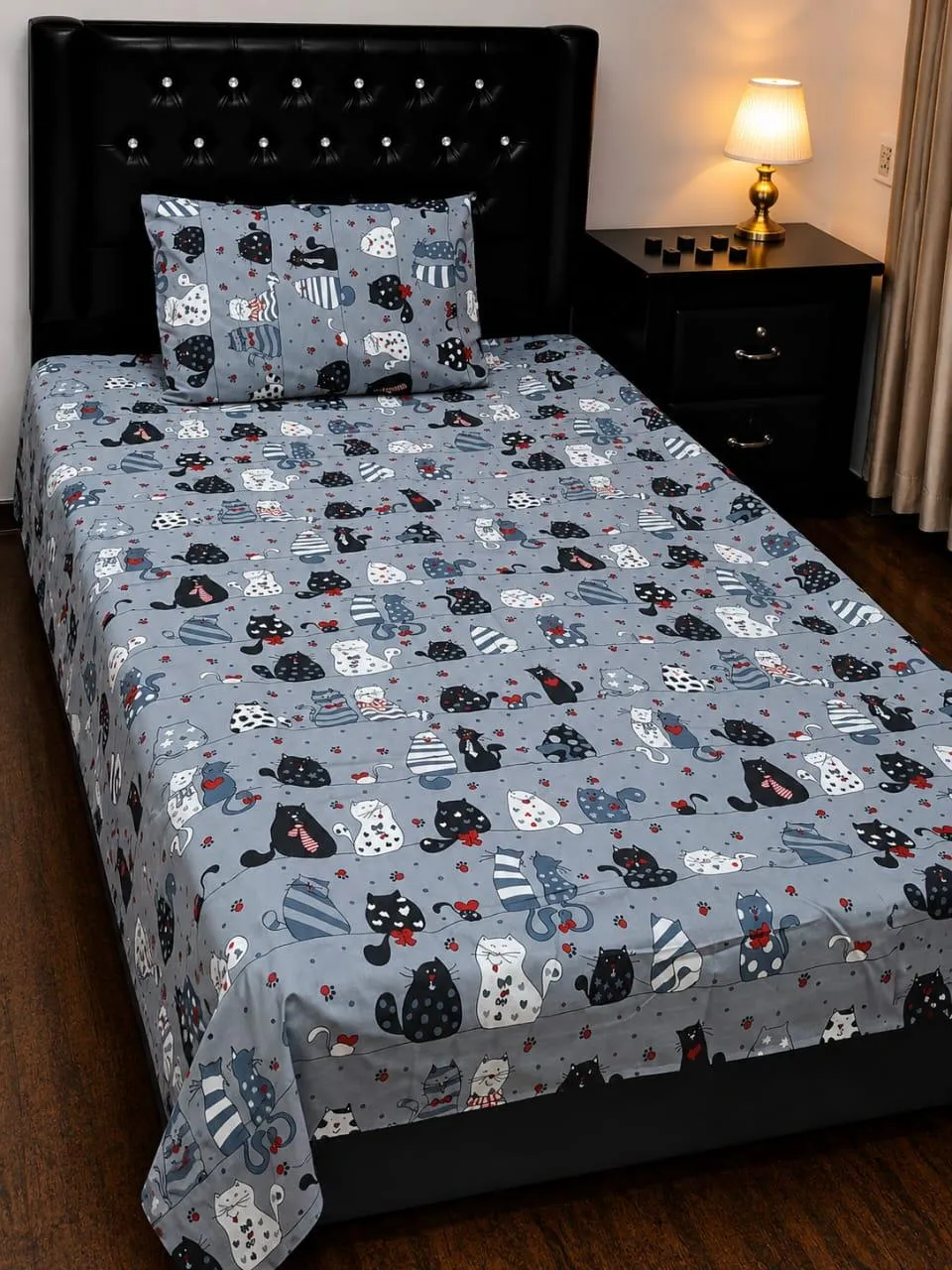 4PC Export Cotton Single Bedsheet Set | Pure Cotton Collection