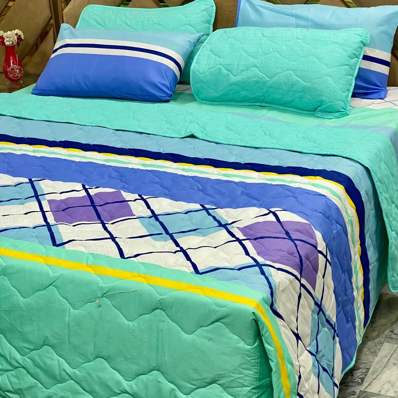 6 Piece Pure Cotton Comforter Set (9)