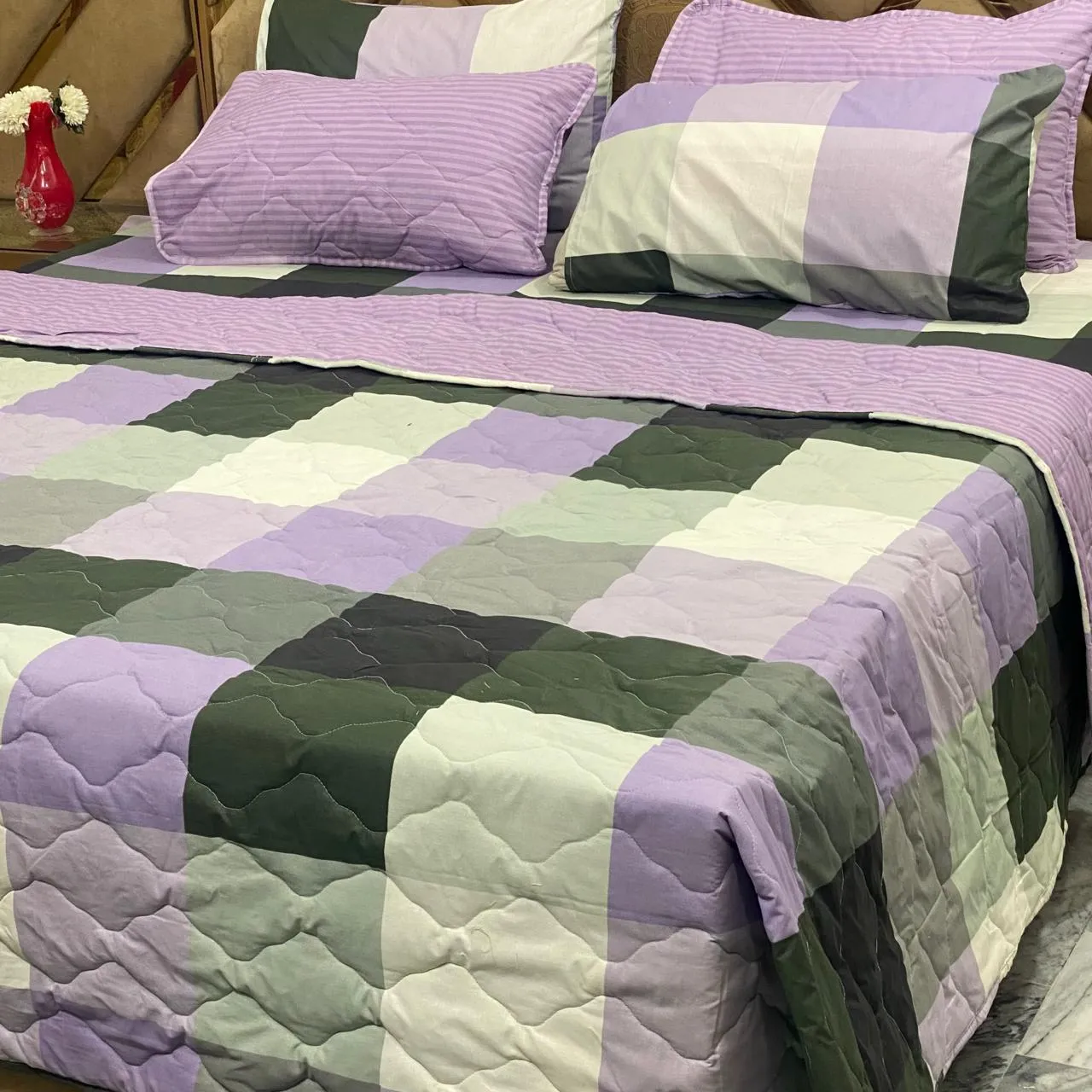 6 Piece Pure Cotton Comforter Set (17)