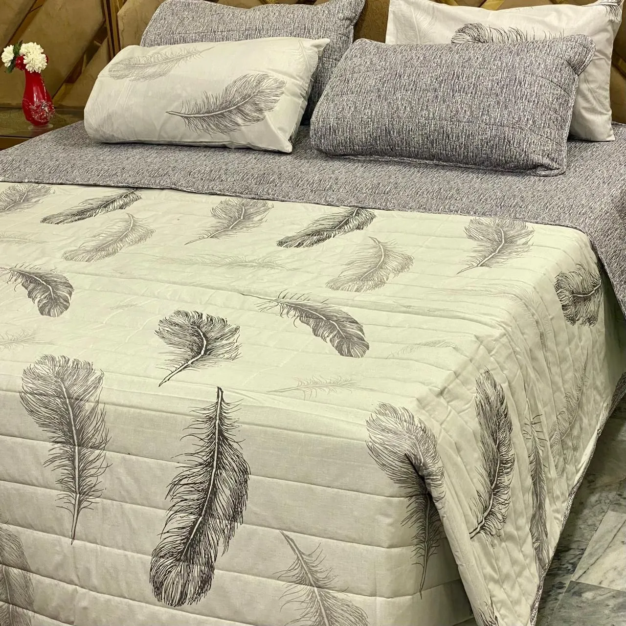 6 Piece Pure Cotton Comforter Set (26)