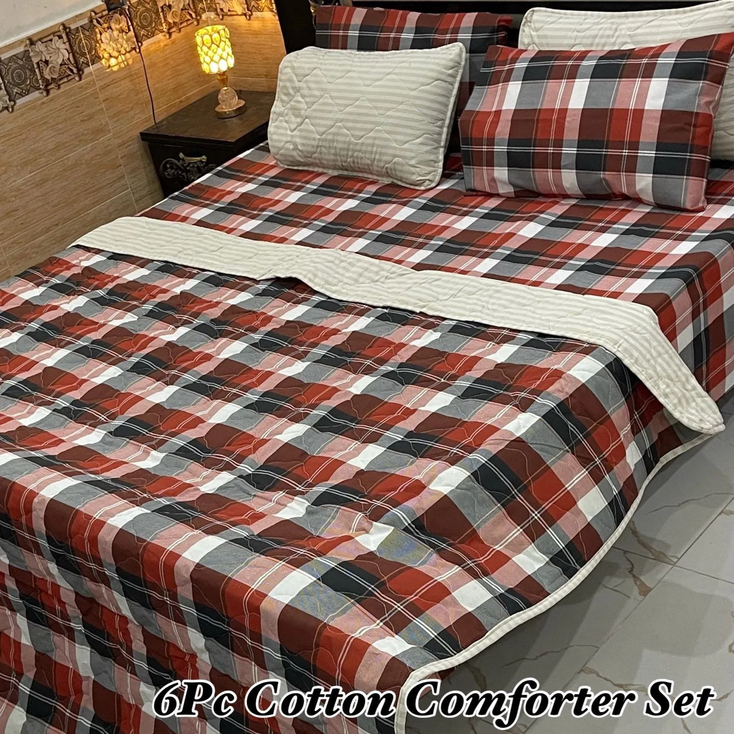 6 Piece Pure Cotton Comforter Set (30)