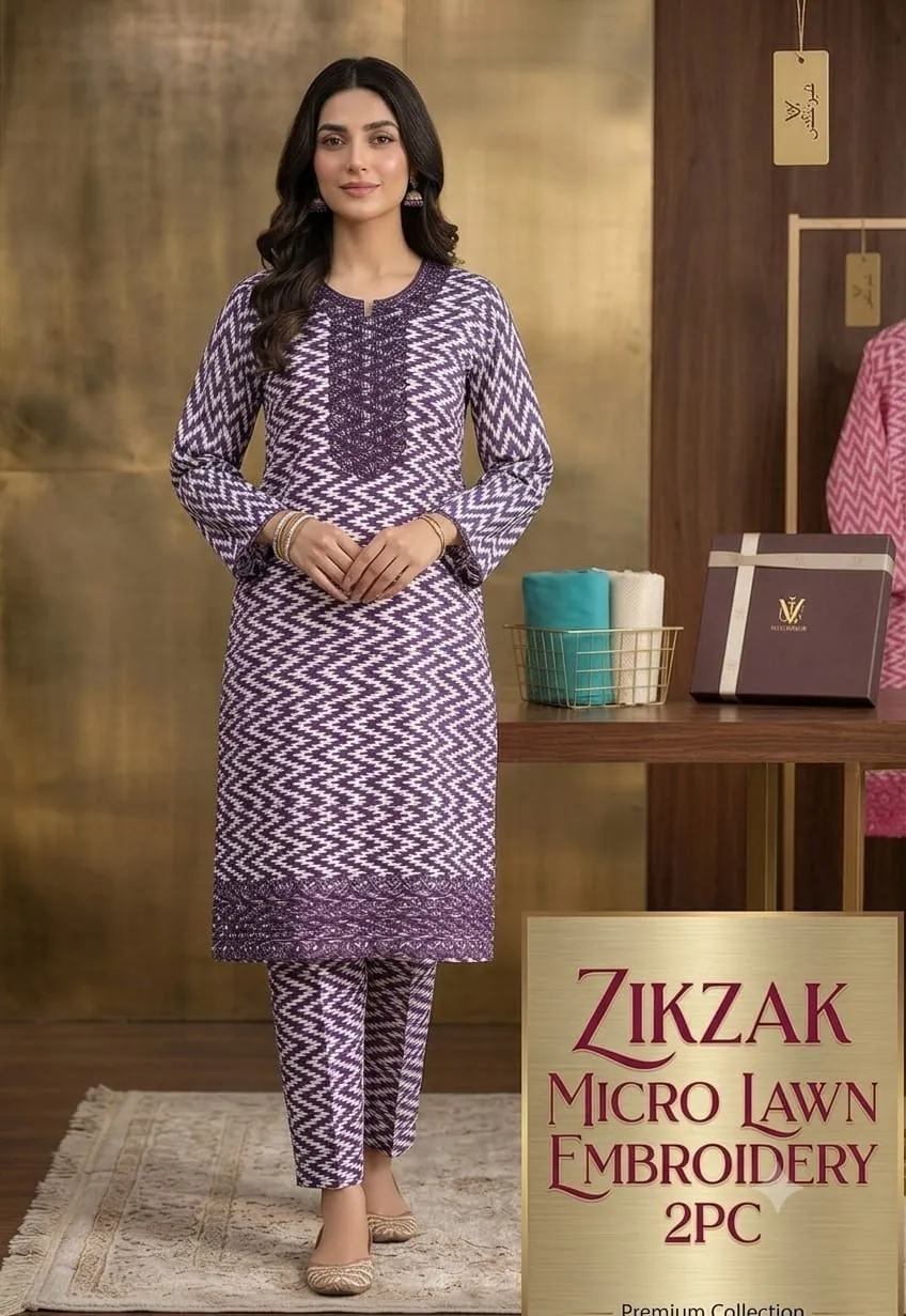 Micro Lawn Embroidered Suit 2026 (2)