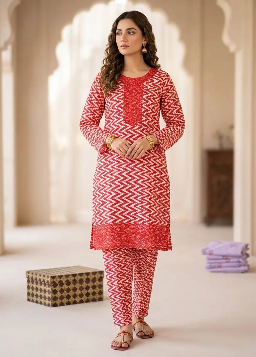 Micro Lawn Embroidered Suit 2026 (8)