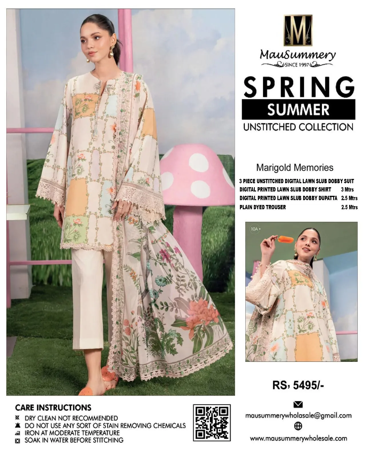 Mausummery Lawn Suit 2026 | Digital Printed 3PC Collection