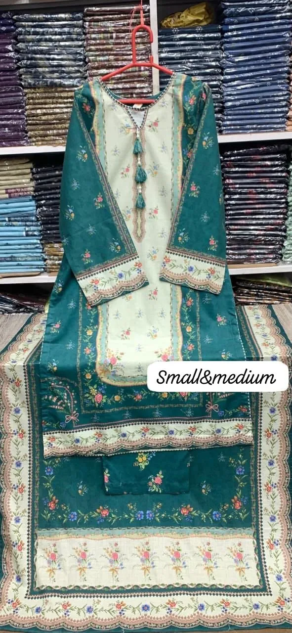 Bin Saeed Stitched Lawn Suit 2026 | Embroidered Lacework Collection