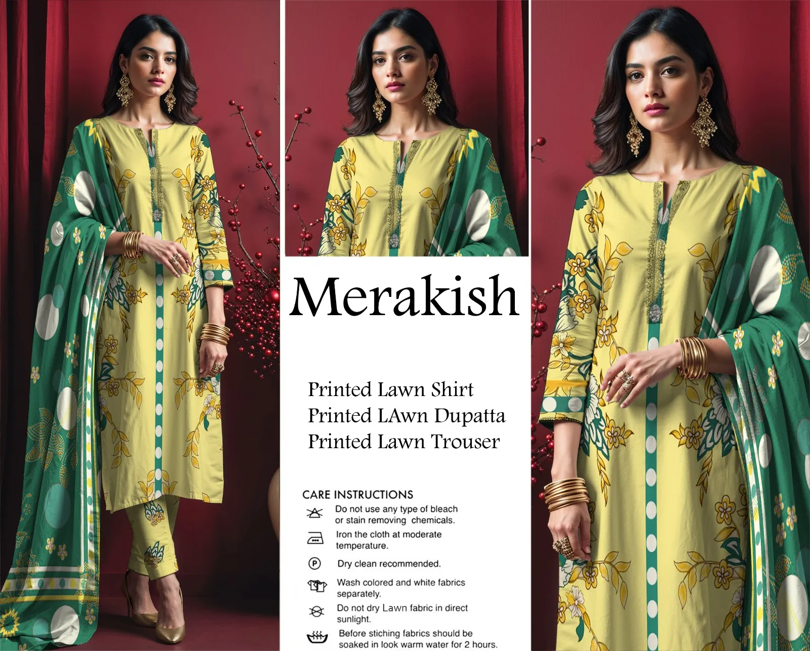Merakish Lawn Suit 2026 | Printed 3PC Collection
