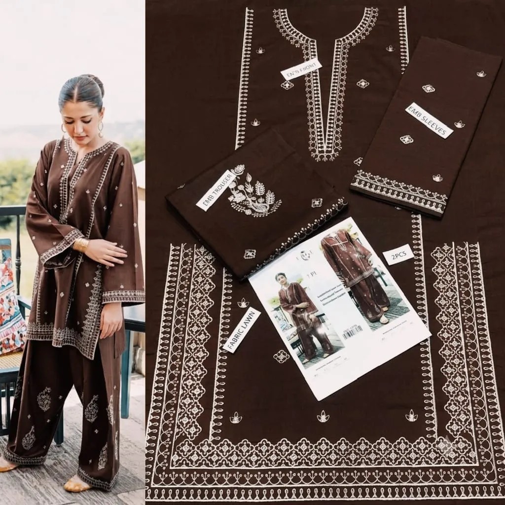 Aisling Batik Embroidered Lawn Dress (2)
