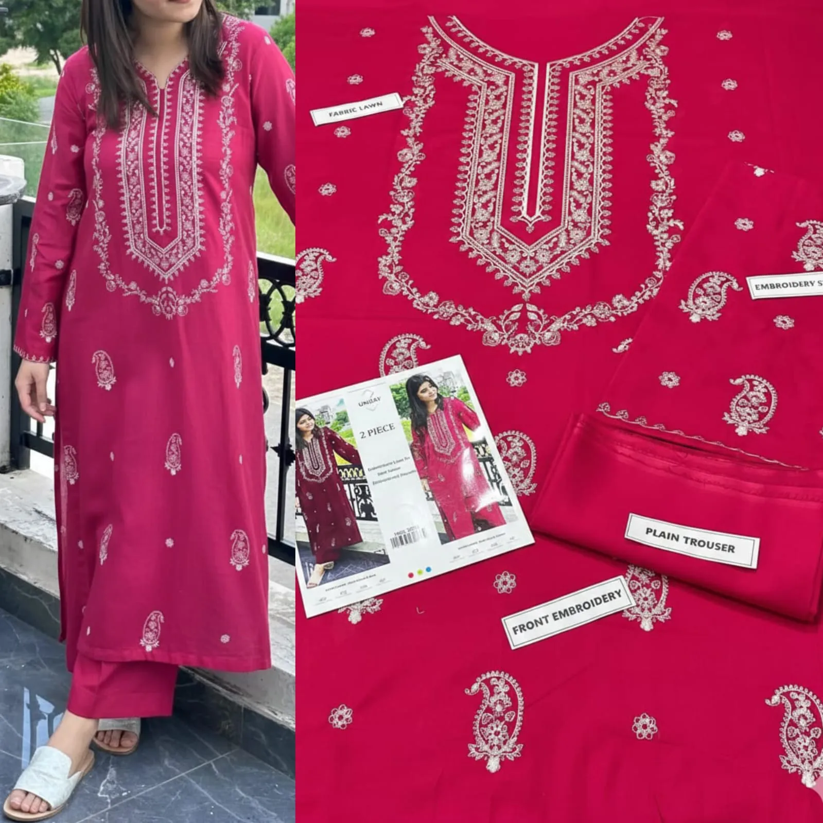 Aisling Batik Embroidered Lawn Dress (3)