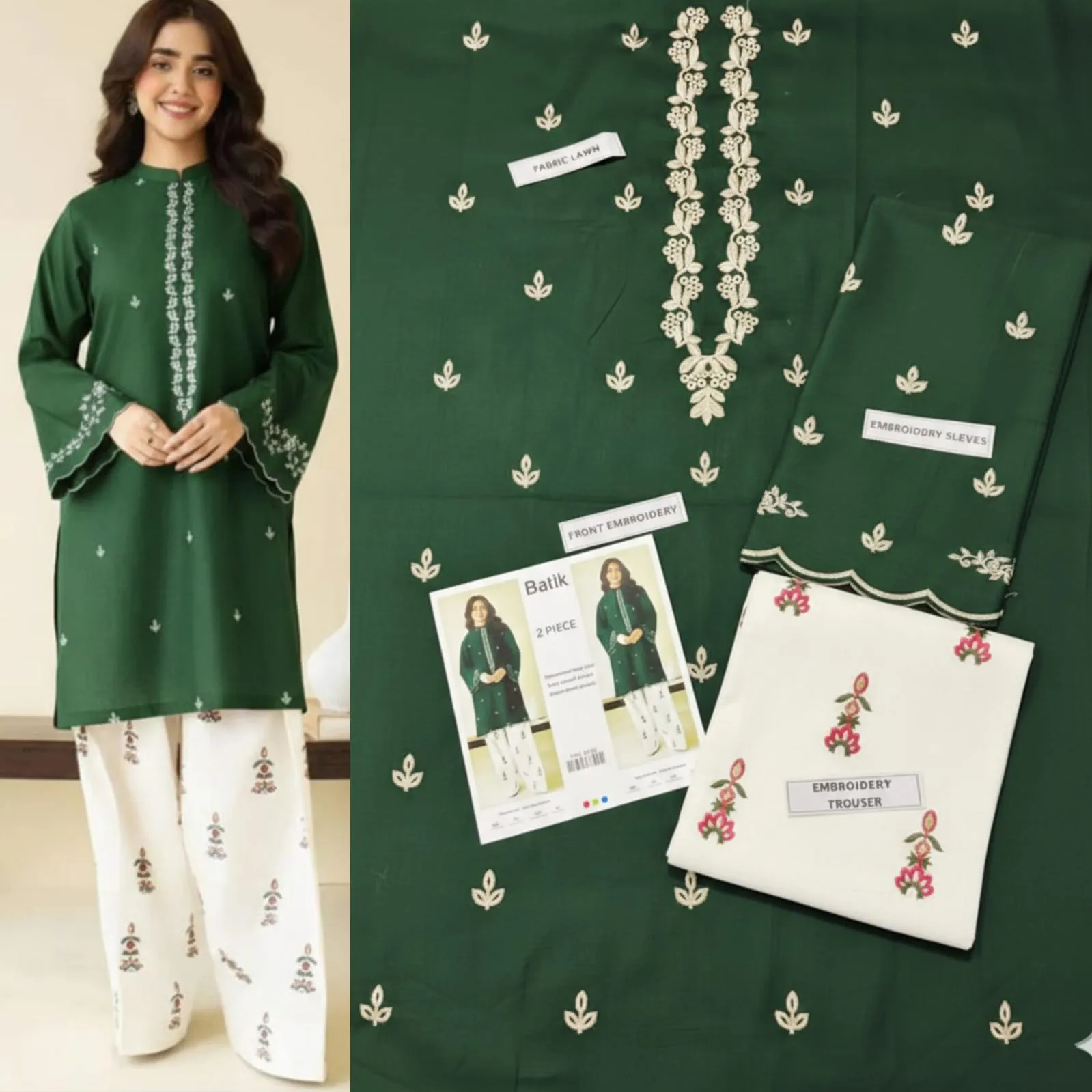 Aisling Batik Embroidered Lawn Dress (4)