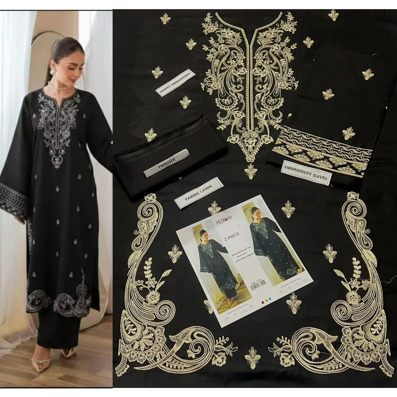 Aisling Batik Embroidered Lawn Dress (9)