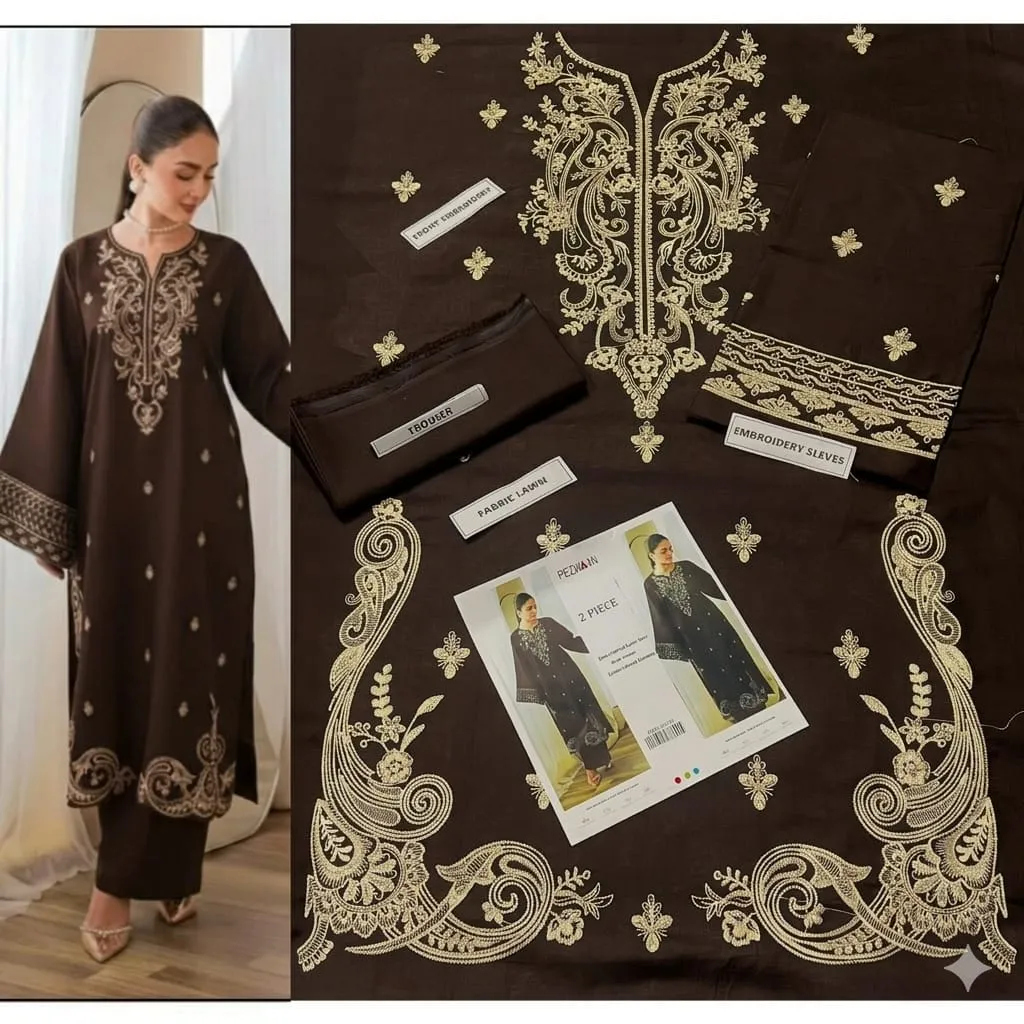 Aisling Batik Embroidered Lawn Dress (10)