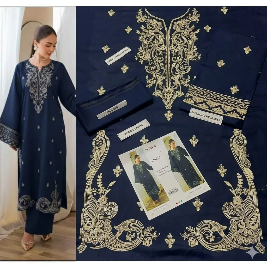 Aisling Batik Embroidered Lawn Dress (11)