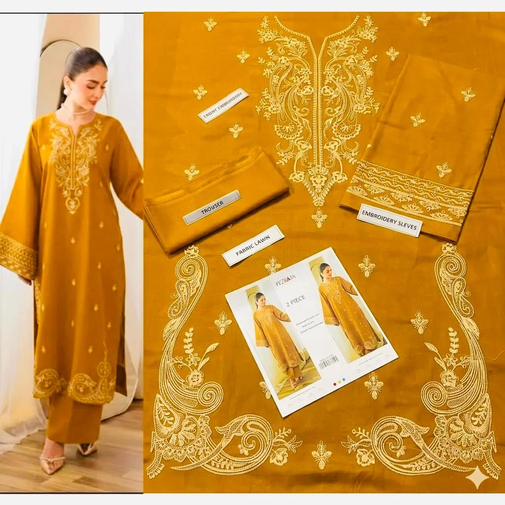 Aisling Batik Embroidered Lawn Dress (14)