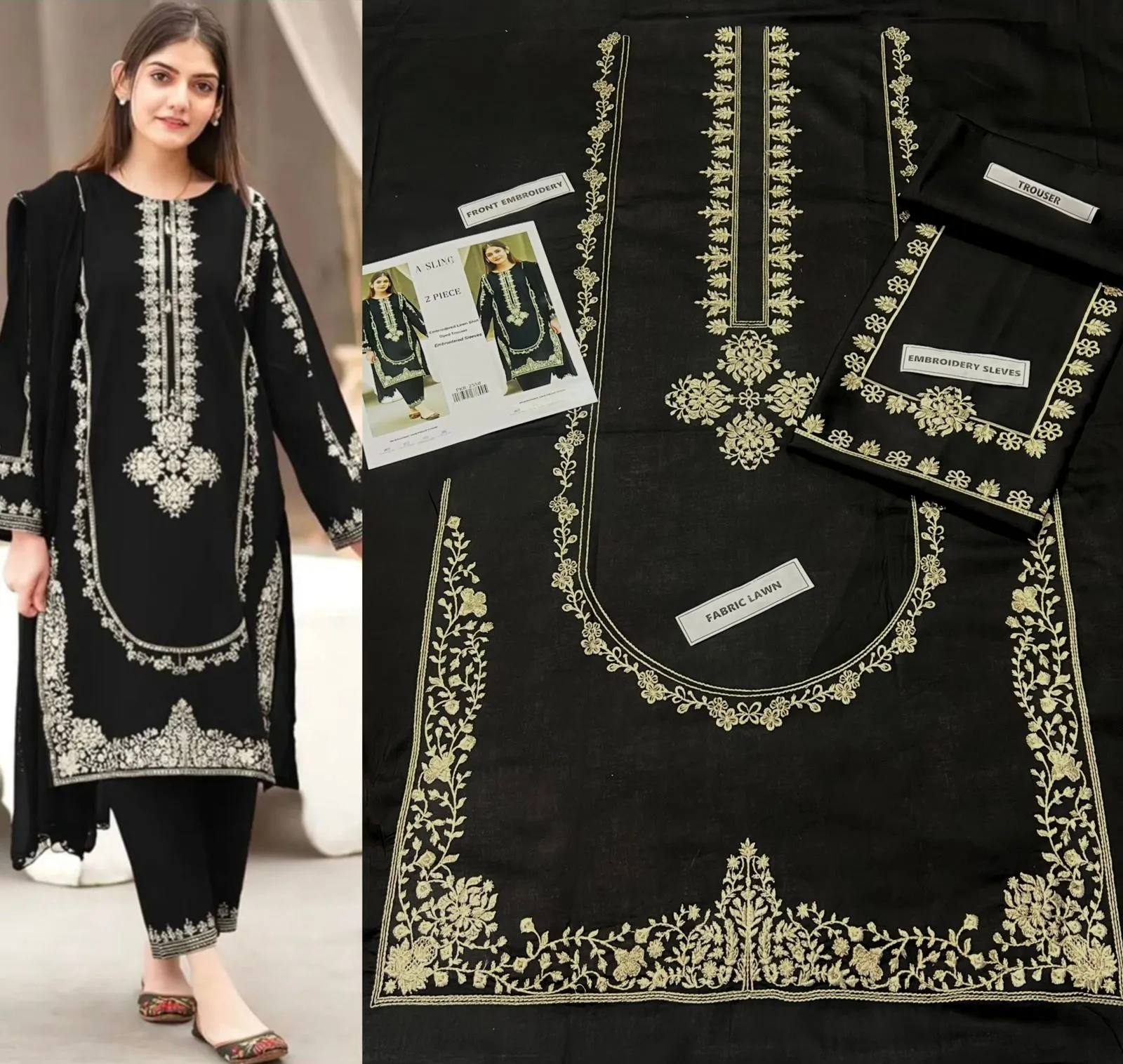 Aisling Batik Embroidered Lawn Dress (16)
