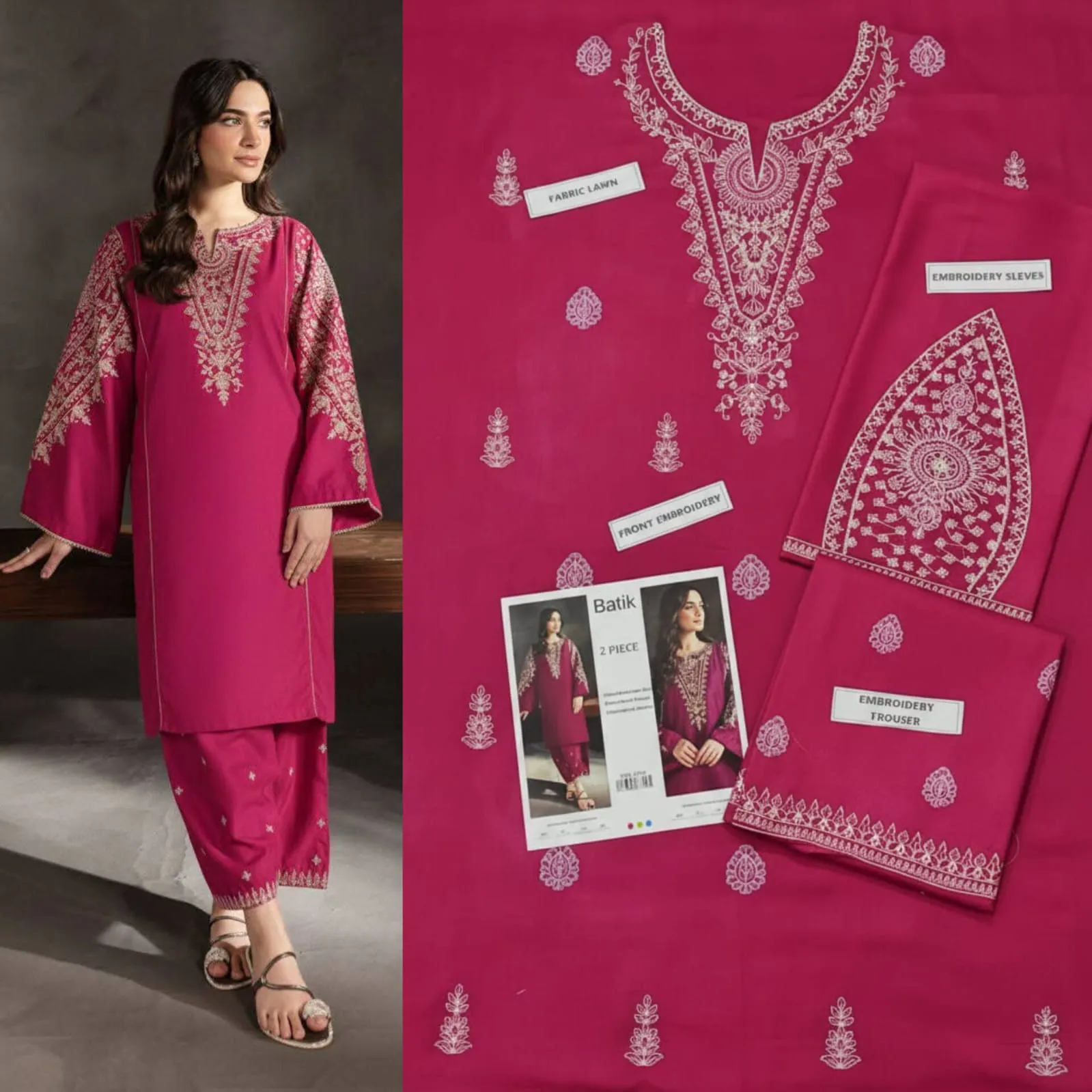 Aisling Batik Embroidered Lawn Dress (18)
