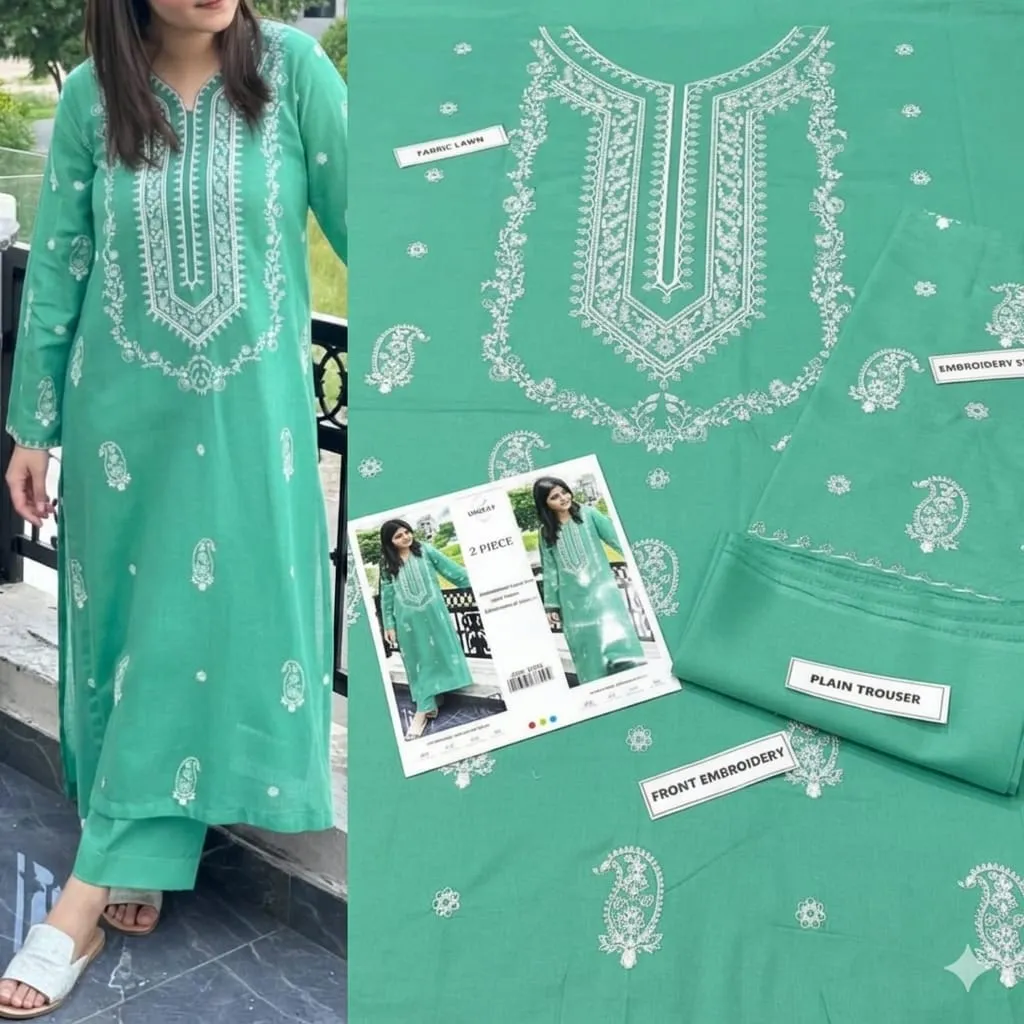 Aisling Batik Embroidered Lawn Dress (23)