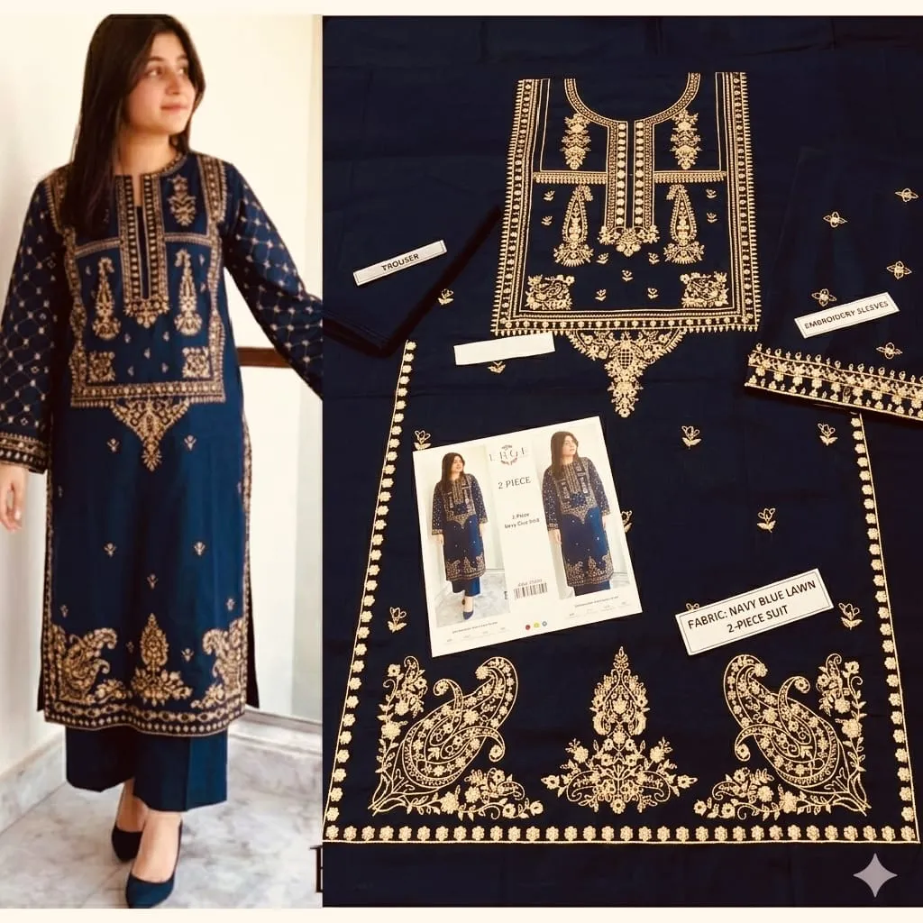 Aisling Batik Embroidered Lawn Dress (30)