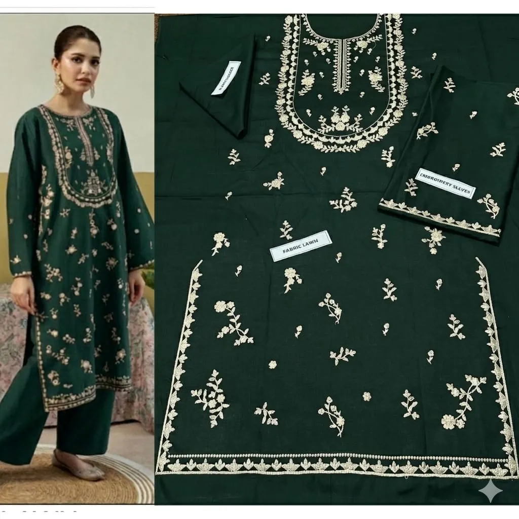 Aisling Batik Embroidered Lawn Dress (31)