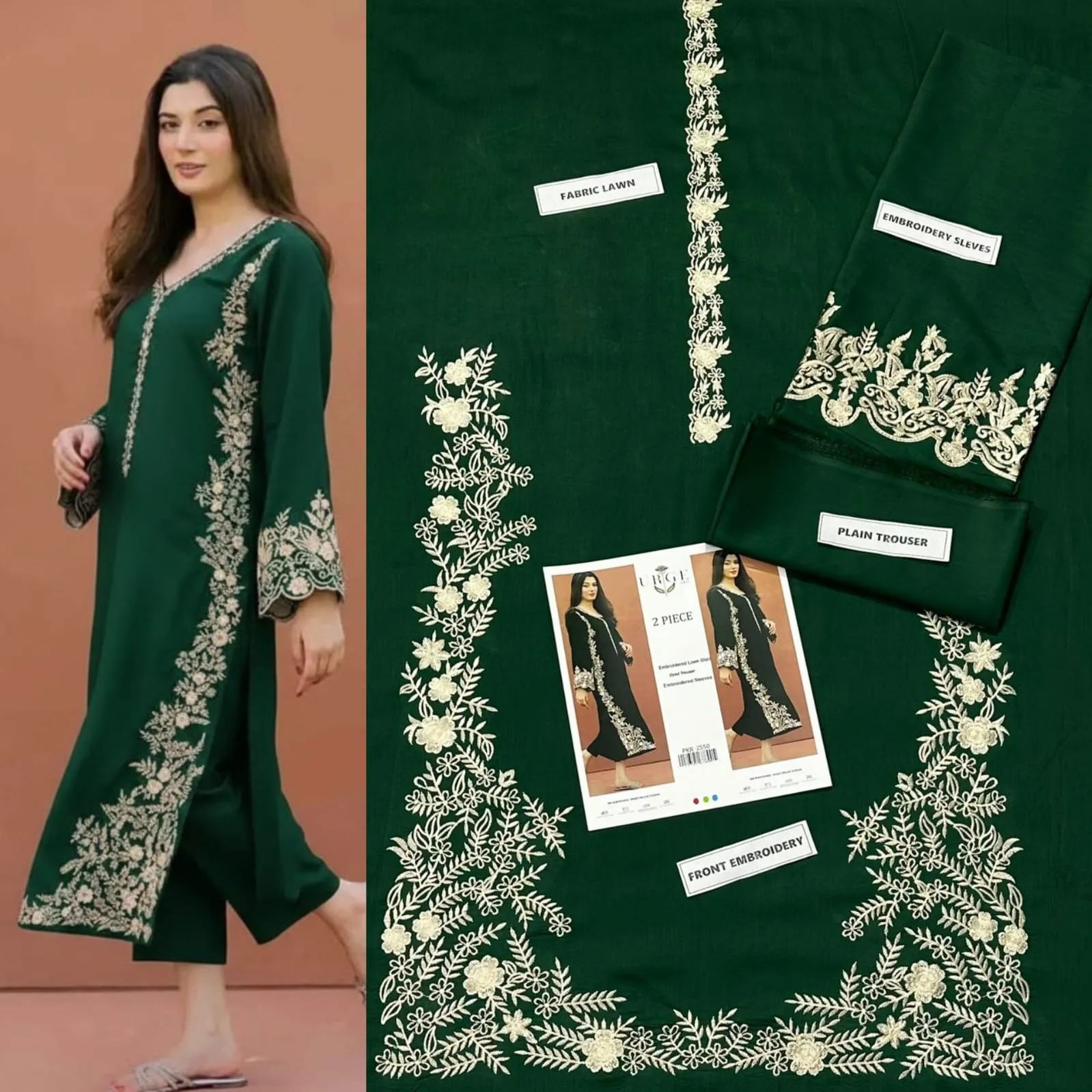 Aisling Batik Embroidered Lawn Dress (52)