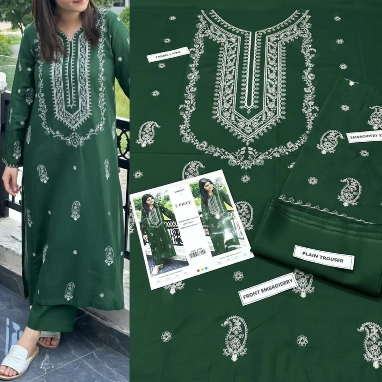 Aisling Batik Embroidered Lawn Dress (54)